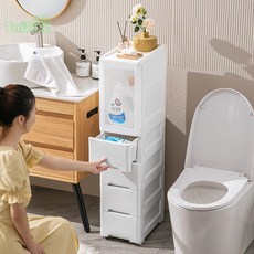 20-25CM 衛生間夾縫置物架 客廳臥室廚房窄縫櫃 抽屜式儲物櫃 廚房收納櫃 縫隙櫃 置物櫃 收納櫃 抽屜櫃層櫃, 20寬度1開門+4抽屜,點擊顏色分類選項圖看尺寸, 1個