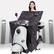 夏季電動車擋風被防水防曬防風摩托車隔熱遮陽罩薄款防曬隔熱, 1個, 防水防曬帶口袋黑色麥穗:1個