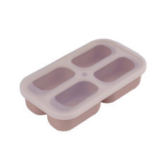 프띠아띠 베베픽 실리콘 삼중 이유식 밀폐큐브, 1개, 페일핑크(4구), 60ml