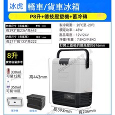 Alpicool P8 車載冰箱 12V/24V, 1個, P8升+德技壓縮機+蓄冷磚+電池