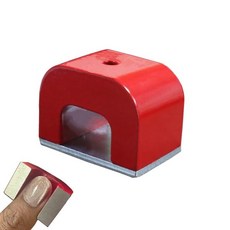 손톱용 레드 알니코 U자형 말굽 자석 25파운드 당기는 힘 가정 사무실 DIY