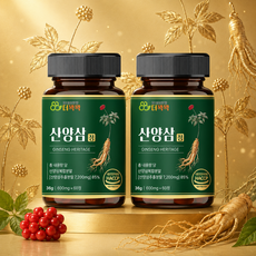 더꽉꽉 산양삼 컷 식약청 HACCP 인증, 2개, 60정