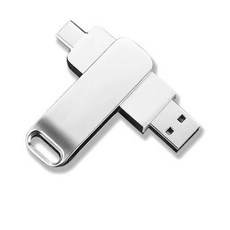 USB 隨身碟 Type-C 雙介面 迷你隨身碟, 銀色, 1個, 2TB