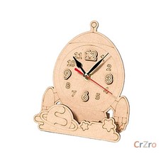 민화샵 우주선 시계 1개입 운송수단 벽시계 탁상시계 캐릭터 디자인 학생 교육용