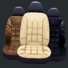 겨울 쿠션 보온 극세사 커버 좌석 패딩 운전석 차량 보조석 방석, 1개, 풀패딩블랙