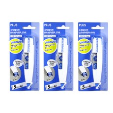 플러스 수정테이프 WH-605 5mm*6M, 3개