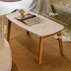 미니 좌탁 원목 좌식식탁 단층 거실 이동식 목재 원목색, M. 화이트-단층-80cm(접기가능)