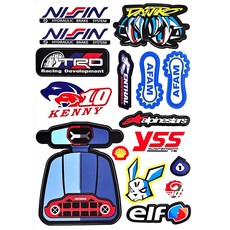 오토바이스티커 헬멧스티커 몬스터 레드불스티커 스쿠터 바이크 데칼 튜닝, 1개, 데칼 스티커 A158