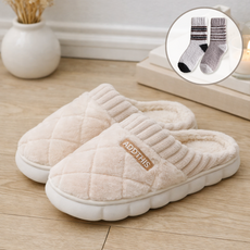 프롬무드 발편한 구름 쿠션 털 슬리퍼 겨울 방한 실내화