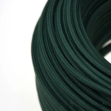 2 코어 땋은 패브릭 케이블 소프트 바 침실 응접실 DIY 라이트 라인 플렉스 조명 램프 와이어, Dark green, 1 Meter, 1개