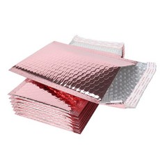 20PCS 로즈 골드 포장 가방 알루미늄 폼 버블 랩 충격 방지 우편 가방 셀프 씰 버블 봉투 포장 용품, 05 18x23cm with 4cm