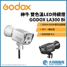 GODOX 神牛 LA300Bi 雙色溫 LED 持續燈 高亮度靜音棚燈 適用於棚拍外拍, 1個