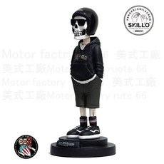 美式工廠 SKILLO手工彩繪大型立型公仔 Jhon Chill Glass BLK，獨特美式風格，手工製作，收藏擺飾, 1個