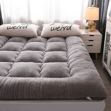 리보아 사계절 반반 바닥 침대 토퍼 매트리스, 그레이