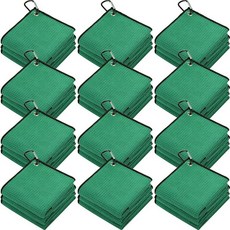 Batiyeer 골프 가방용 타월 벌크 6개 40.6 x 40.6cm(16 16인치) 극세사 패브릭 클립 와플 패턴 피트니스 캠핑 하이킹 요가 (그린, 6, 초록색