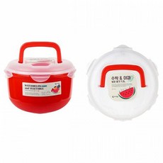 수박 보관 용기 7.2L 레드 수박 야채 보관통, 1개