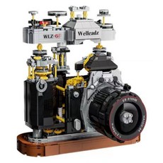 필름 카메라 DIY 조립 키트 장난감 세트 레트로 모형 크림 화이트 반기계식 카메라, 1개