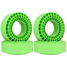 HobbyPark 5.6cm(2.25인치) 실리콘 타이어 인서트 소프트 132-134mm 13.3cm(5.25인치) OD 크롤러 타이어에 적합 폼 교체 4팩 방수 우수, 초록색