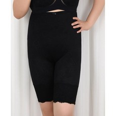 복부이중덧댐 자가드 빅사이즈 롱사각거들 plu+6989Rf