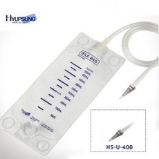 2p 소변 담즙 측정용 배액주머니 바일백 400ml 휴대용 누용낭 소변배출주머니, 2개