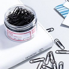 델리 블랙 페이퍼 클립 200pcs, 단일상품(0037-B), 단품, 단품
