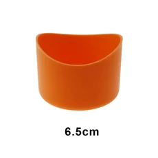 JCD 6.5cm 실리콘 컵베이스 보호 커버 고무 바닥 슬리브 절연 미끄럼 방지 물병 액세서리, 08 Orange, 1개
