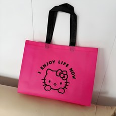 리유저블 방수 부직포 쇼핑백 큐티 KT 캣 부직포 쇼핑백, 용과kt 35*25*10CM, 10개