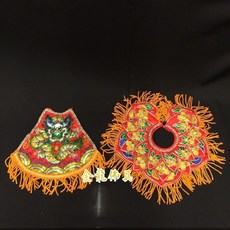 金龍佛具 媽祖 披肩 肚圍 天上聖母 王母 古體 龍袍 神明衣 媽祖衣 紅色, 1個, 1尺6