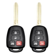 2014-2017 토요타 캠리/ 14-19 코롤라/ 16-18 타코마 차량 키리스 엔트리 리모컨 HYQ12BDM HYQ12BEL 버튼 4개 2Pcs 교체용 버키 키포 교체