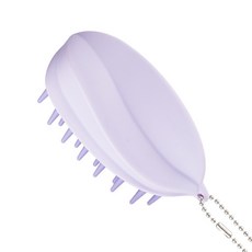 日式 可愛楊桃造型矽膠洗頭梳 按摩清潔洗頭刷, 1個, 紫色楊桃（opp袋）