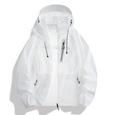 釣友俱樂部 速乾防曬服 男女同款冰涼透氣皮膚衣 高倍防紫外線外套, 皓月白,2XL, 1個