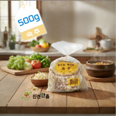 [신선한줌] 숙주 나물/신선도100% 산지직송 아삭함유지 차돌 숙주무침 소고기전골, 1개, 500g