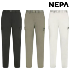 [백화점발송] 네파 여성 간절기 등산 카고 포켓 팬츠 허리 밴딩 장시간 편안한 착용감 가벼움 활동성 야외활동 슬림핏 일상 트레킹 여행 출근 긴바지