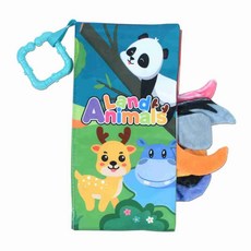 유아 촉감 애착 헝겊 초점 동물 꼬리 책 아기감각책