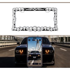 Plate Jade 3D 크롬 라이센스 자동차 플레이트 프레임 커버 전면 후면 범용 핏 미국 캐나다 멕시코 표준 자동차 트럭 버스 밴 및 SUV 자동 태그 홀더 (스컬