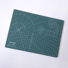 커팅 데스크 매트 A4 그린 양면 그리드 격자 각도 PVC 작업패드 junesix, 커팅매트A4_그린_1개