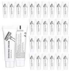 쉐이빙 크림 벌크 10ml0.35fl 오즈 트래블 개별 포장 여행 호텔 집 캠핑 자선 단체 노숙자에게 적합 50-PACK, 1_0.35 Fl Oz (Pack, 17.5