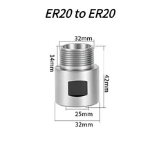 모터 어댑터 ER11 변환 슬리브 조각 기계용 너트가 조인트, 08 ER16 - ER20