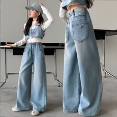 여아 와이드 데님 팬츠 [5-210]