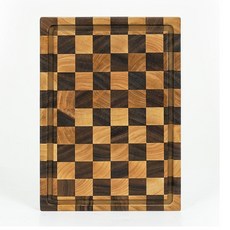 KZM 1單位棋盤木砧板含收納袋 K24T3K08 露營桌板/切菜板/擺盤道具 棋盤格紋野餐盤, 1個