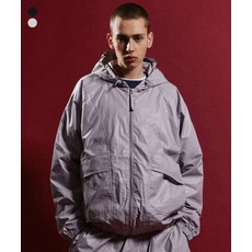 매장정품 그루브라임 GROOVE RHYME OIL COATING OVER WINDBREAK JAC LRQFCUA211M 137804, 그레이/S