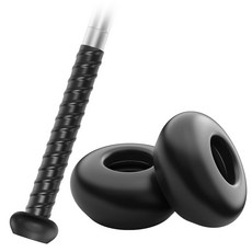 AISHAIDO [2팩] 야구 배트 그립 손잡이 커버 초크 업 링 청소년 및 성인용 소프트볼 티볼 Tball 액세서리 - 블랙 270393