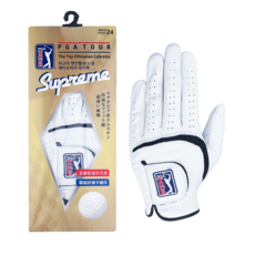 PGA TOUR頂級羊皮高爾夫手套，舒適透氣，提升握桿穩定性, 白色, 1個