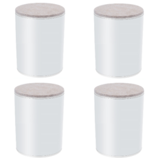 高度可調式家具腳墊 60*102mm 圓形 4入, 白色