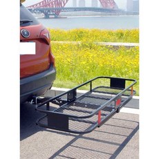 자동차 히치 바스켓 접이식 화물 캐리어 후면 짐받이, 대형프레임+(수하물망+방수)펀치구멍, 1개