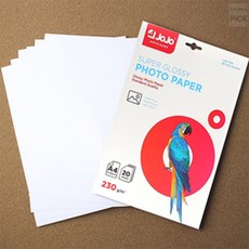 슈퍼피그디자인 잉크젯 포토 인화지 A4 20매 유광포토페이퍼