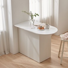 스칸디아 플로리 1100&1500 템바보드 홈바 테이블 수납형 아일랜드 식탁 (좌/우형 설치가능), 01. 1100테이블, 화이트