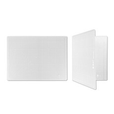 iMAT A3 30×45㎝ 플립 커팅 매트 노트 타입 양면 사용 가능 TPE 소재 A3 접이식 커팅 매트(반투명 흰색)