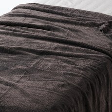 [무인양품] 따뜻한 화이버 얇은 모포 다크그레이 S