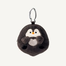 펭귄 봉제인형 캐릭터 완구 귀여운 팽귄 인형, 이어폰 케이스, 1개